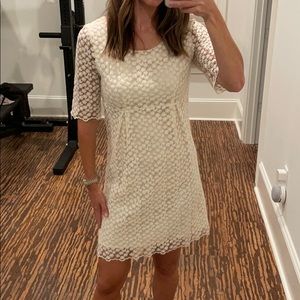 Ivory embroidered dress